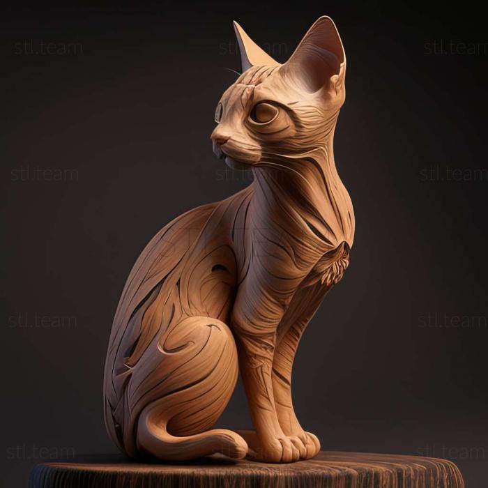 3D model Mekong Bobtail cat (STL)